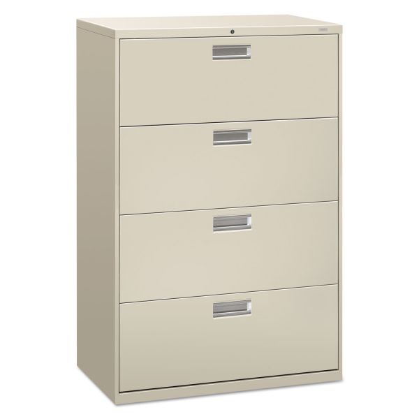 HON684LQ HON 600 Series Four-Drawer Lateral File, 36w x 19-1/4d, Light Gray