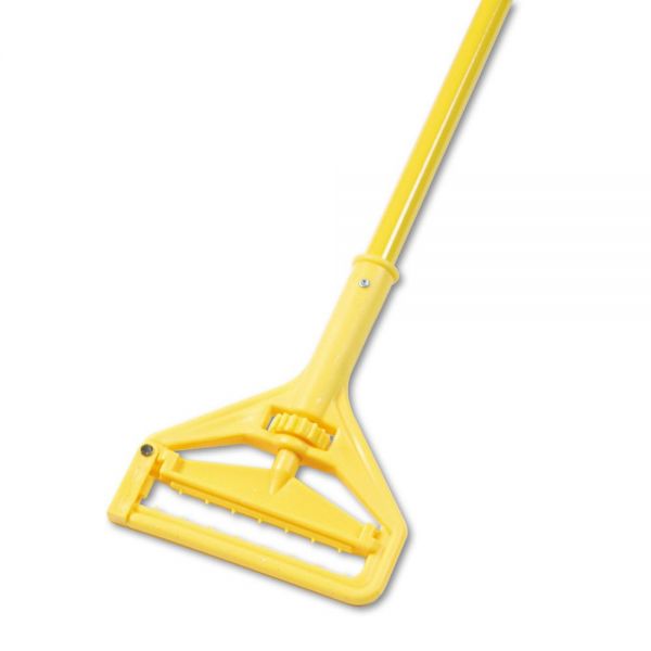 BWK620 Boardwalk Quick Change Side-Latch Plastic Mop Head Handle, 60" Aluminum Handle, Yellow