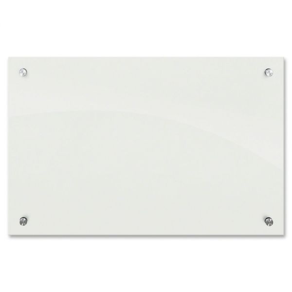 BLT83950 Best-Rite 36" x 24" Enlighten Frosted Pearl Glass Dry Erase Whiteboard