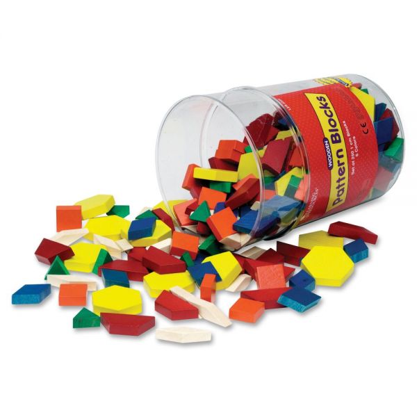 LRN0334 Learning Resources Wooden Pattern Blocks