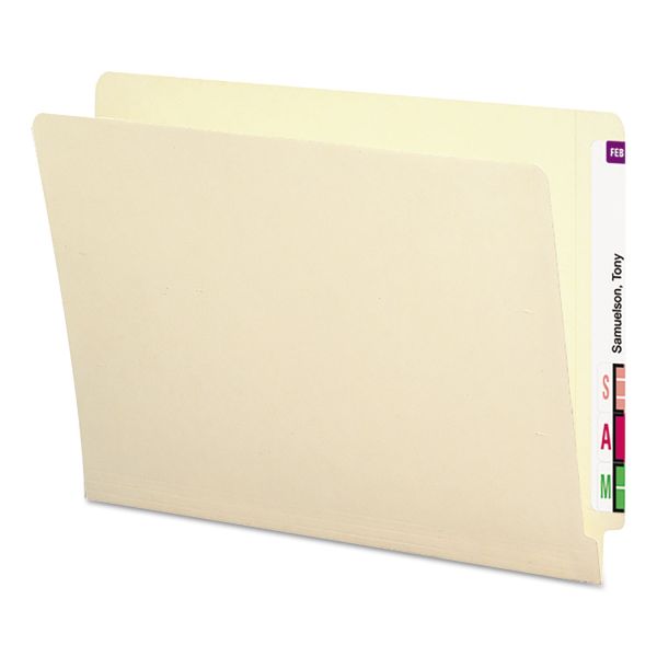SMD24113 Smead Antimicrobial File Folders, Straight End Tab, 11 Point, Letter, Manila, 100/Box