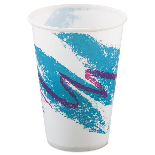 SCCR10NNJ Dart Jazz Waxed Paper Cold Cups, 10oz, Rolled Rim, 2000/Carton
