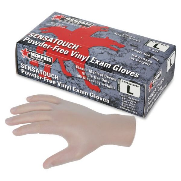 MCSMPG5010L MCR Safety Powder-free Vinyl Disposable Gloves