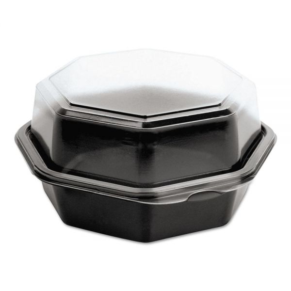 SCC862611PS94 Dart OctaView CF Containers, Black/Clear, 18oz, 6.76w x 6.3d x 3.15h, 200/Carton