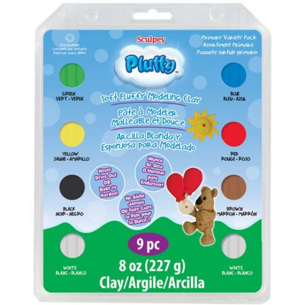 NOTM481492 Sculpey Pluffy Clay Variety Pack