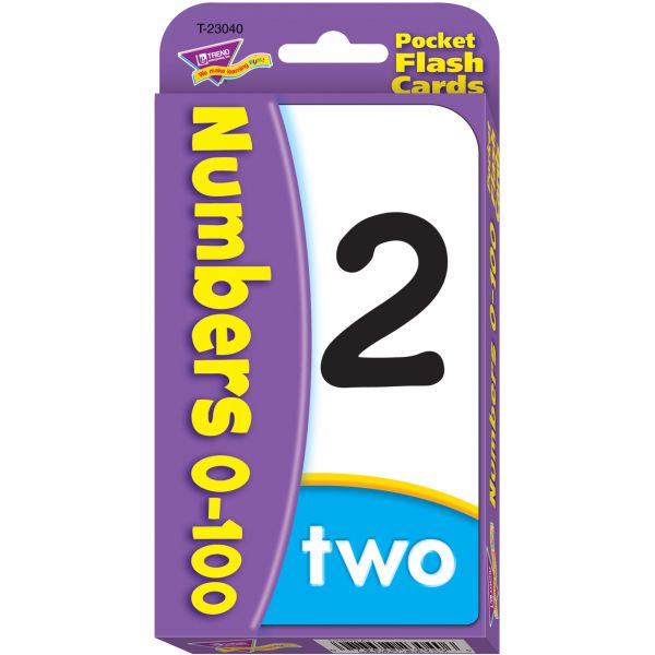TEP23040 Trend Numbers 0-100 Flash Cards