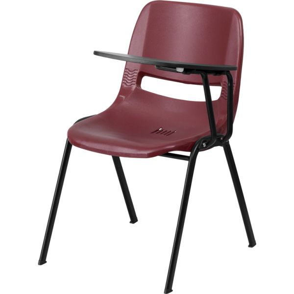 FHFRUTEO1BYLTABGG Flash Furniture Ergonomic Shell Chair with Left Handed Flip-Up Tablet Arm