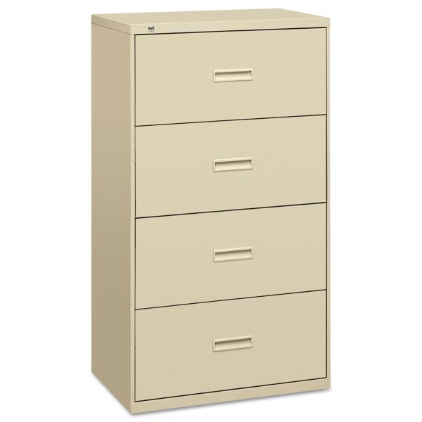 BSX484LL HON 400 Series Four-Drawer Lateral File, 36w x 19-1/4d x 53-1/4h, Putty