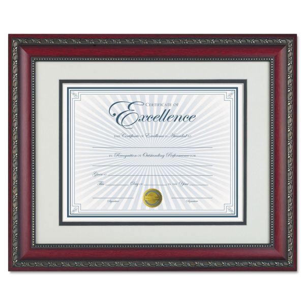 DAXN3245S3T DAX World Class Document Frame w/Cert, Rosewood, 11 x 14, 8 1/2 x 11