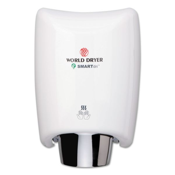 WRLK974A2 WORLD DRYER SMARTdri Hand Dryer, Aluminum, White