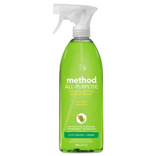 MTH00002CT Method All Surface Cleaner, Cucumber, 28 oz Bottle, 8/Carton
