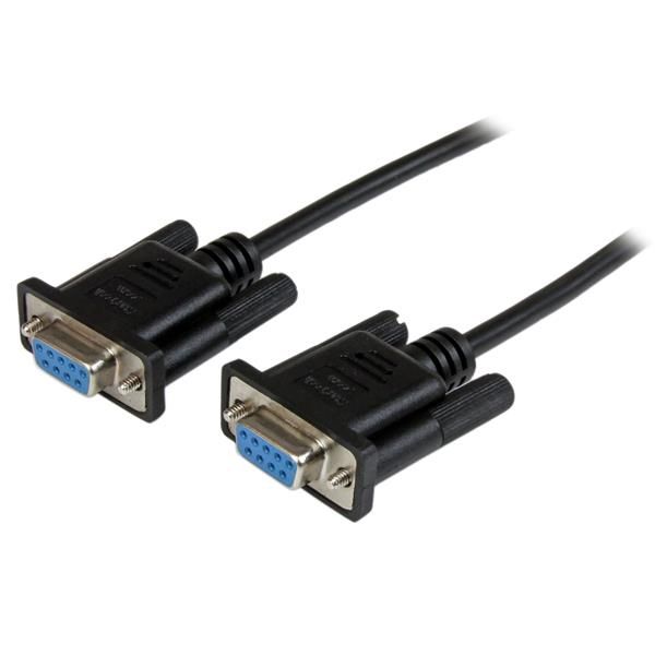 SYNX4105137 StarTech.com 2m Black DB9 RS232 Serial Null Modem Cable F/F