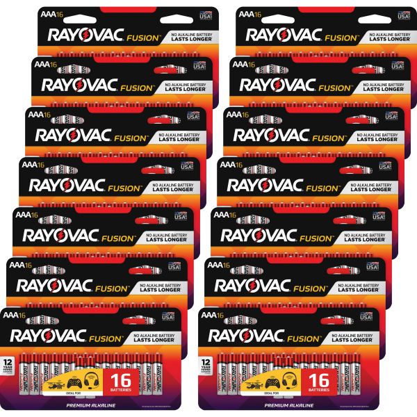 RAY82416LTFUSCT Rayovac Fusion Alkaline AAA Batteries