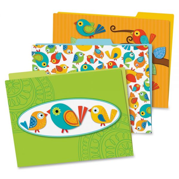 CDP136007 Carson-Dellosa Boho Birds File Folders Set