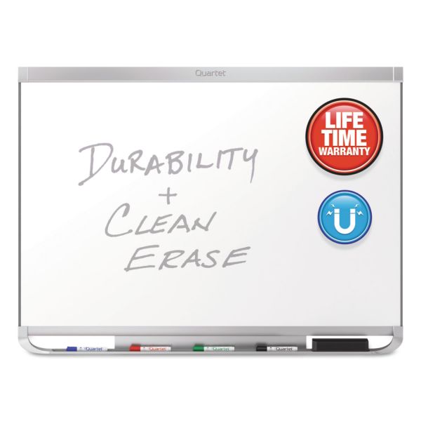 QRTP558AP2 Quartet Prestige 2 DuraMax Magnetic Porcelain Whiteboard, 96 x 48, Silver Frame