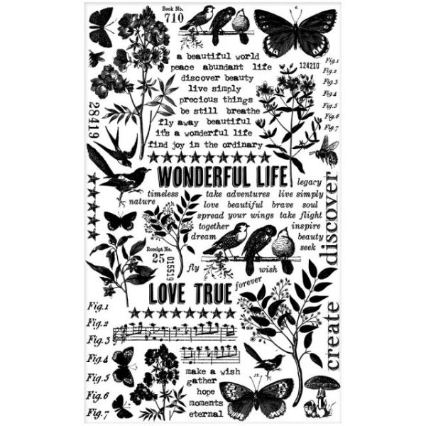 NOTM321194 Idea-Ology Remnant Rubs Rub-Ons 4.75"X7.75" Sheets 2/Pkg