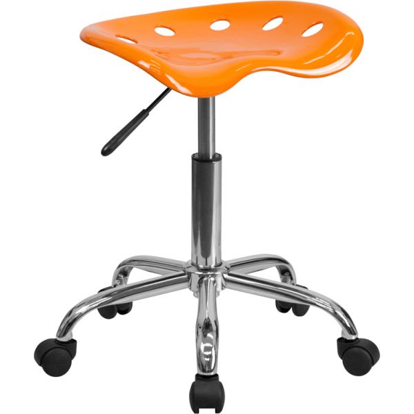 FHFLF214AORANGEYELLOWGG Flash Furniture Vibrant Tractor Seat Stool