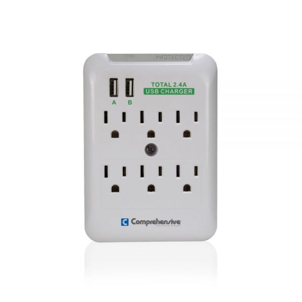 IGRM1Y1622 Comprehensive Wall Mount 6-Port Surge Outlet