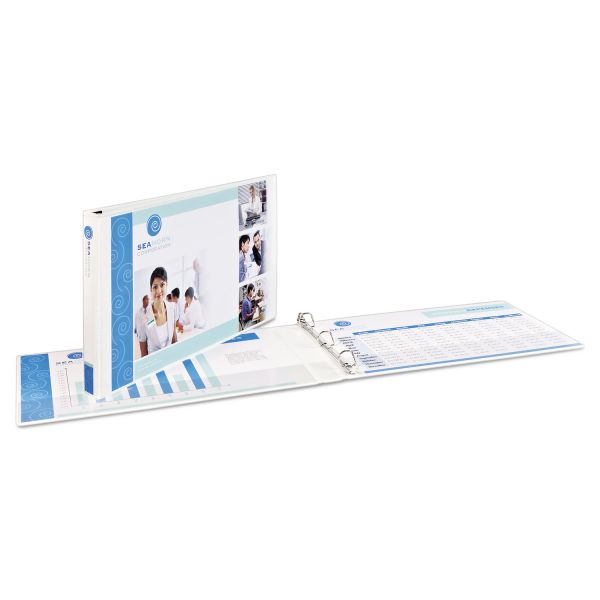 AVE72126 Avery 11" x 17" Heavy-Duty 3-Ring View Binder, 2" Capacity, Slant Ring, White