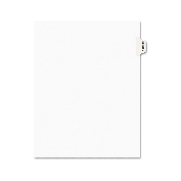 AVE01392 Avery Avery-Style Preprinted Legal Side Tab Divider, Exhibit V, Letter, White, 25/Pack
