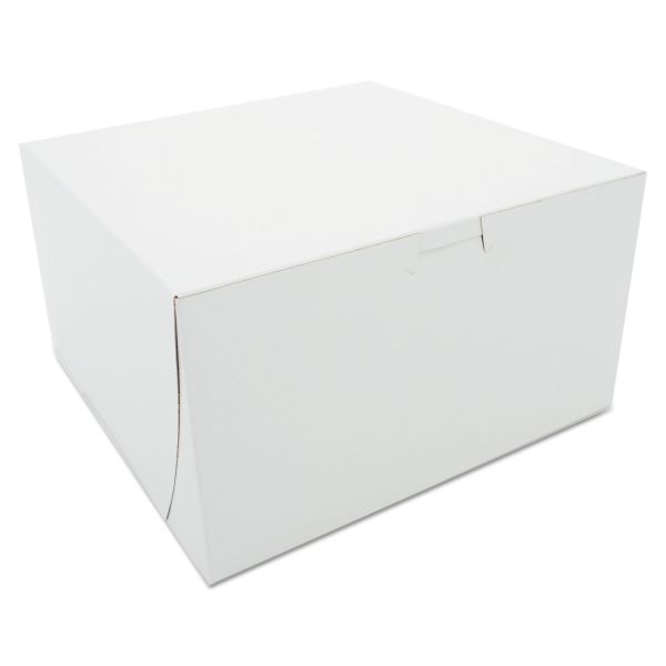 SCH0965 SCT Bakery Boxes, White, Paperboard, 9 x 9 x 5, 100/Carton