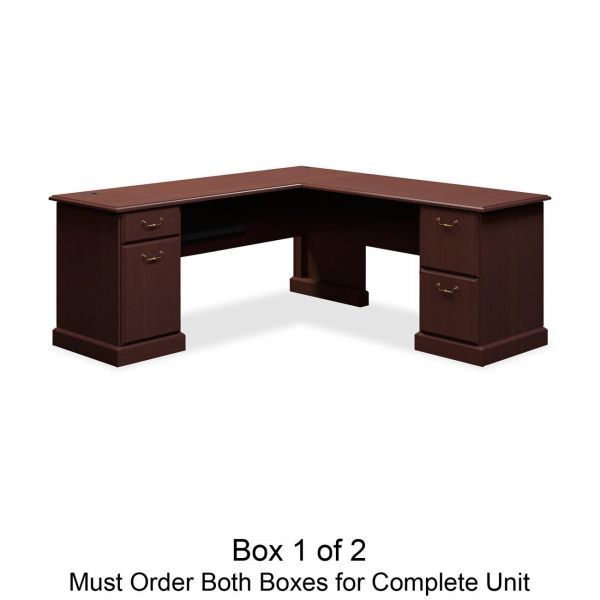 BSH6310MCA103 Bush 72"W x 72"D L-Desk (B/D, F/F) Box 1 of 2 Syndicate, Mocha Cherry