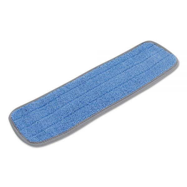 BWKMFM185BCFDZ Boardwalk Microfiber Mop Head, Blue, 18 x 5, Split Microfiber, Hook & Loop Back, Dozen