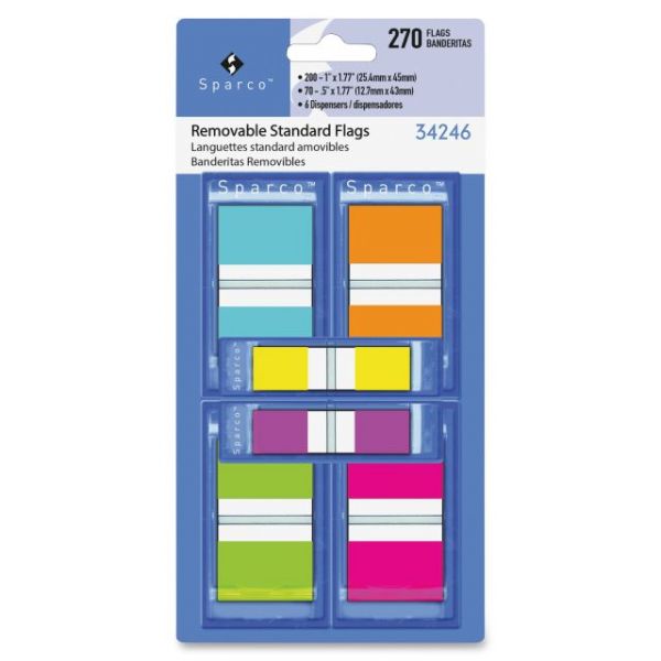 SPR34246 Sparco Assorted Pop-Up Flags Combo Pack