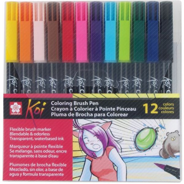 NOTM132009 Koi Coloring Brush Pens