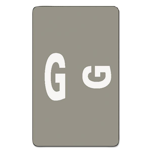 SMD67177 Smead Alpha-Z Color-Coded Second Letter Labels, Letter G, Gray, 100/Pack