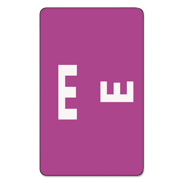 SMD67175 Smead Alpha-Z Color-Coded Second Letter Labels, Letter E, Purple, 100/Pack