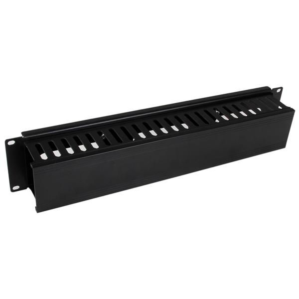 SYNX4027169 StarTech.com 2U Horizontal Finger Duct Rack Cable Management Panel with Cover