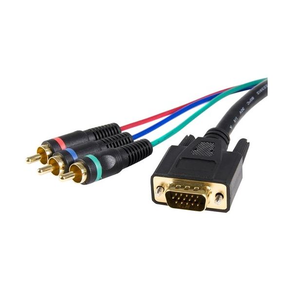 SYNX2852529 StarTech.com Cable adapter - RCA breakout - HD15 (m) - component (f) - 3 ft