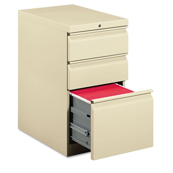 HON33723RL HON Efficiencies Mobile Pedestal File with One File/Two Box Drawers, 22-7/8d, Putty