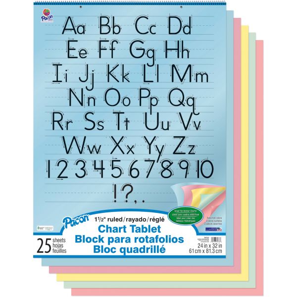 PAC74733 Colored Paper Chart Tablet