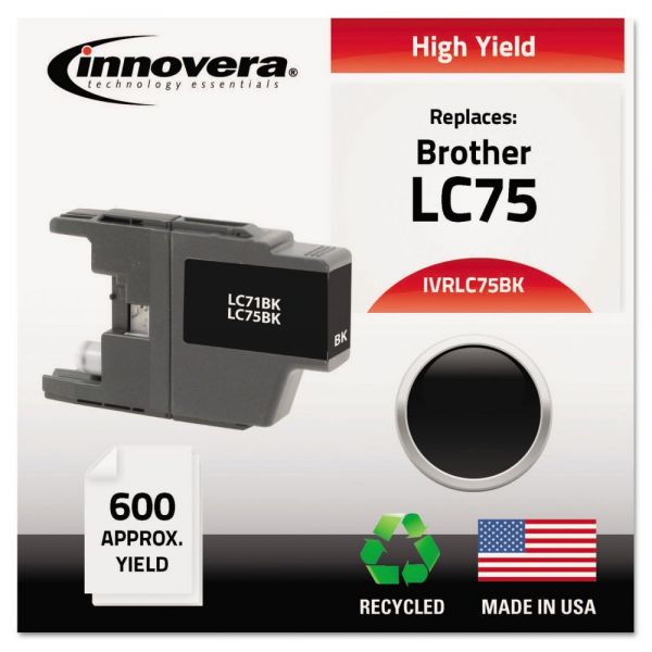 IVRLC75BK Innovera Remanufactured LC75BK High-Yield Ink, Black