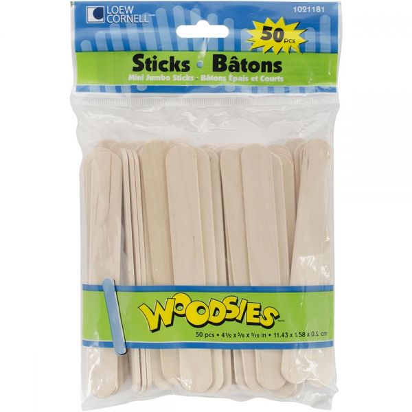 NOTM455342 Woodsies Mini Jumbo Craft Sticks
