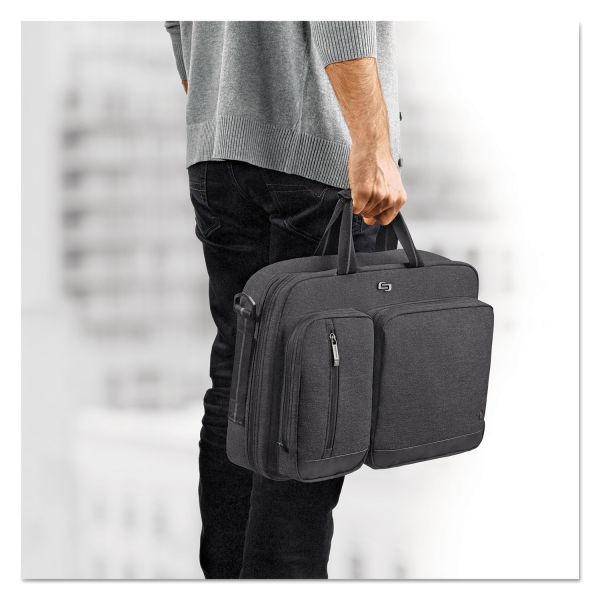 USLUBN31010 Solo Urban Hybrid Briefcase, 15.6", 16 3/4" x 4" x 12", Gray