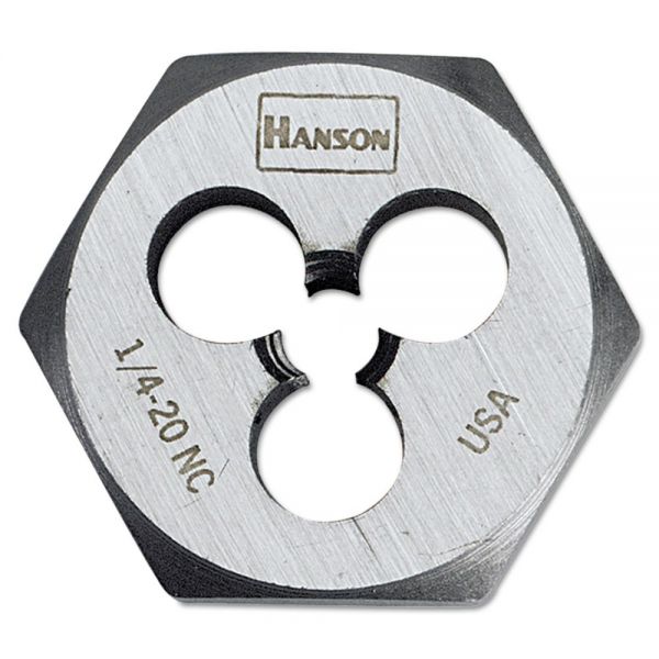 HNS6520 IRWIN High-Carbon Steel Fractional Hexagon Die, 1/4"-20, 1" Diameter