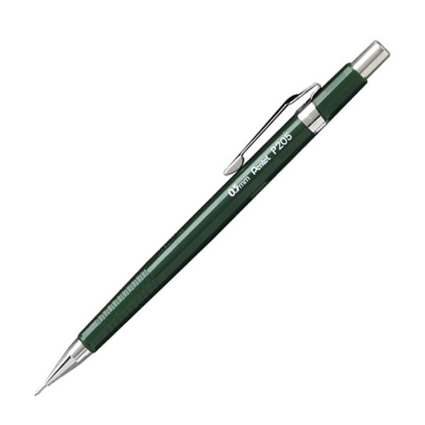 PENP205D Pentel Sharp Mechanical Drafting Pencil, 0.5 mm, Green Barrel