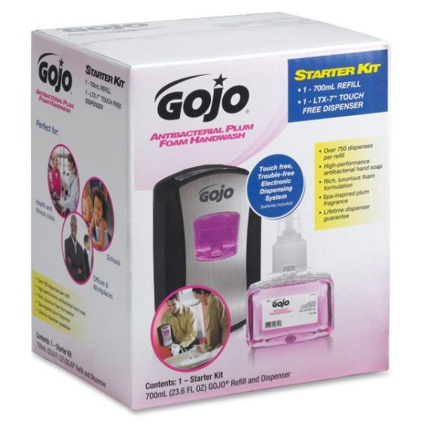 GOJ1312D1 Gojo LTX-7 Plum Foam Dispenser Starter Kit