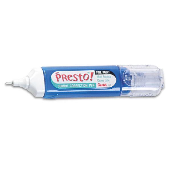 PENZL31W Pentel Presto! Multipurpose Correction Pen, 12 ml, White