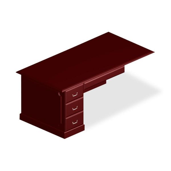 DMI7350570 DMi Governor's Box/File Single Pedestal Desk