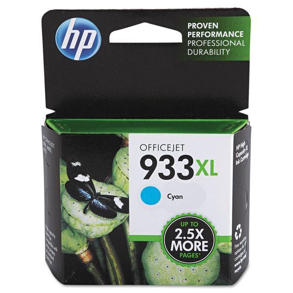 HEWCN054AN HP 933XL, (CN054AN) High Yield Cyan Original Ink Cartridge