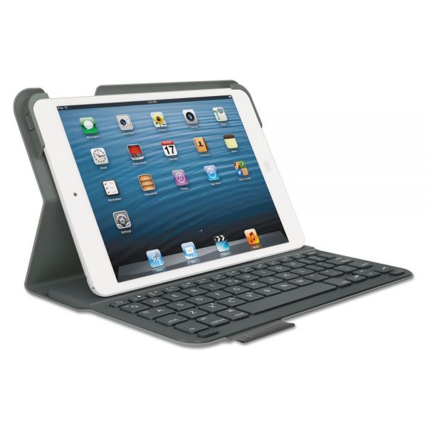 LOG920006030 Logitech Ultrathin Keyboard Folio for iPad Mini and iPad Mini with Retina Display, Gray
