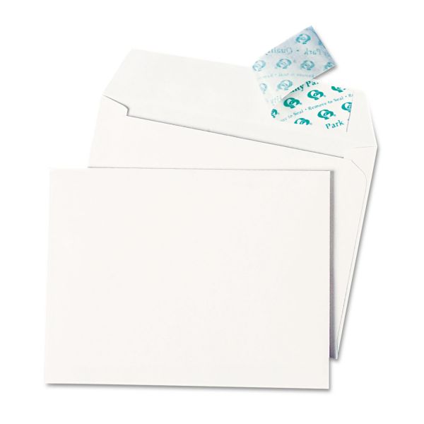 QUA10740 Quality Park Redi Strip Greeting Card/Invitation Envelope, #5 1/2, White,100/BX