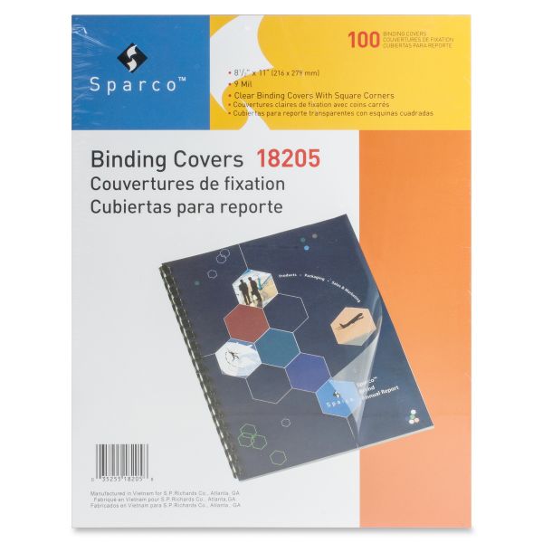 SPR18205 Sparco Clear View Premium Presentation Binding Covers