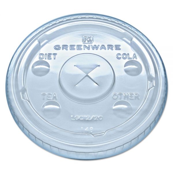 FABLKC1220 Fabri-Kal Kal-Clear/Nexclear Drink Cup Lids, F/9-20 oz Cups, Clear, Plastic,1000/Carton