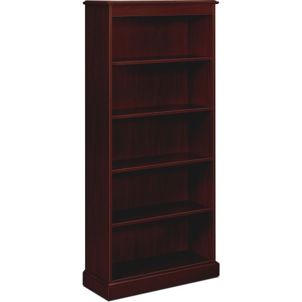 HON94225NN HON 94000 Series Five-Shelf Bookcase, 35-3/4w x 14-5/16d x 78-1/4h, Mahogany
