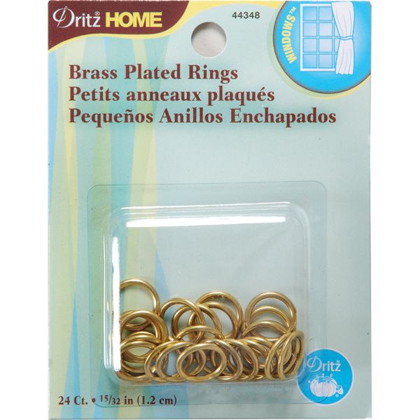 NOTM100243 Brass Plated Rings 15/32" 24/Pkg